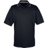 Custom Mens Cool & Dry Sport Two-Tone Polo Black/ Stone