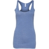 Custom Womens Triblend Racerback Tank Blue Triblend