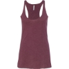 Custom Womens Triblend Racerback Tank Maroon Triblend