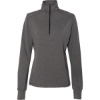 Custom Women’s Omega Stretch Quarter-Zip Pullover Charcoal Triblend