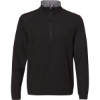 Custom Mens Omega Stretch Quarter-Zip Pullover Black Triblend