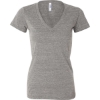 Custom Women’s Triblend Deep V-Neck Tee Grey Triblend