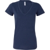 Custom Women’s Triblend Deep V-Neck Tee Navy Triblend