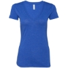 Custom Women’s Triblend Deep V-Neck Tee True Royal Triblend