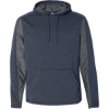 Custom Mens Omega Stretch Hooded Sweatshirt Navy Triblend