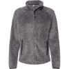 Custom Womens Boundary Shag Frosty Sherpa Full-Zip Black