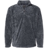 Custom Unisex Boundary Shag Frosty Sherpa Quarter-Zip Pullover Navy