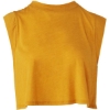 Custom FWD Fashion Womens Festival Crop Tank Mustard Triblend