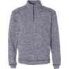 Custom Mens Cosmic Fleece Quarter-Zip Sweatshirt Navy Fleck