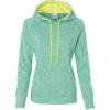 Custom Women’s Cosmic Fleece Hooded Sweatshirt Emerald/ Neon Yellow