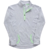 Custom Womens Cosmic Fleece Quarter-Zip Pullover Ice Fleck/ Neon Green