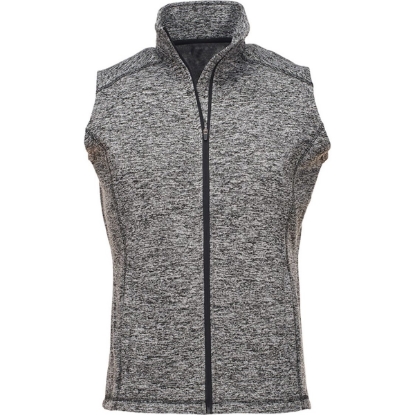 Custom Mens Cosmic Fleece Vest Charcoal Fleck