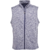 Custom Mens Cosmic Fleece Vest Navy Fleck