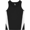 Custom Mens Stride Singlet Black/ White