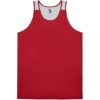 Custom Mens Ventback Singlet Tank Top Red/ White