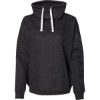 Custom Women’s Mélange Fleece Cowl Neck Sweatshirt Black