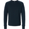 Custom Mens Ripple Fleece Raglan Crewneck Sweatshirt Navy