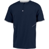 Custom Unisex Dri-Power® Short Sleeve Quarter-Zip Pullover Navy/ White