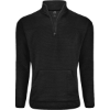 Custom Unisex Pebble Fleece Quarter-Zip Pullover Black