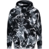 Custom Unisex Tie-Dyed Hooded Sweatshirt Multi Black