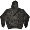 Custom Unisex Tie-Dyed Hooded Sweatshirt Spider Black