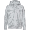 Custom Unisex Tie-Dyed Hooded Sweatshirt Spider Silver
