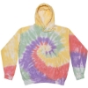 Custom Unisex Tie-Dyed Hooded Sweatshirt Zen Rainbow