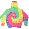 Custom Youth Tie-Dyed Hooded Sweatshirt Minty Rainbow