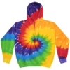 Custom Youth Tie-Dyed Hooded Sweatshirt Prism
