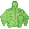 Custom Youth Tie-Dyed Hooded Sweatshirt Spider Lime