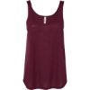 Custom Womens Flowy Tank with Side Slit Maroon