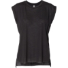 Custom Women’s Flowy Rolled Cuffs Muscle Tee Black
