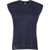 Custom Women’s Flowy Rolled Cuffs Muscle Tee Midnight