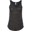 Custom Womens Flowy V-Neck Tank Black Marble