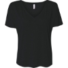 Custom Women’s Slouchy V-Neck Tee Black