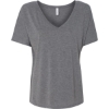 Custom Women’s Slouchy V-Neck Tee Grey Triblend