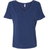 Custom Women’s Slouchy V-Neck Tee Navy Triblend