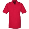 Custom Mens Radiant Performance Piqué Polo with Reflective Piping Classic Red
