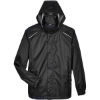 Custom Mens Climate Seam Sealed Lightweight Variegated Ripstop Jacket Black