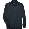 Custom Mens Pinnacle Performance Long Sleeve Piqué Polo Carbon