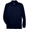 Custom Mens Pinnacle Performance Long Sleeve Piqué Polo Classic Navy