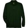 Custom Mens Pinnacle Performance Long Sleeve Piqué Polo Forest