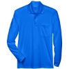 Custom Mens Pinnacle Performance Long Sleeve Piqué Polo with Pocket True Royal