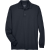 Custom Mens Tall Pinnacle Performance Long Sleeve Piqué Polo Carbon