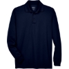 Custom Mens Tall Pinnacle Performance Long Sleeve Piqué Polo Classic Navy
