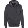Custom Mens Premium Full-Zip Hooded Sweatshirt Charcoal Heather
