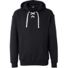Custom Mens Sport Lace Hooded Sweatshirt Black