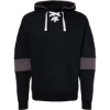 Custom Mens Sport Lace Colorblocked Fleece Hooded Sweatshirt Black