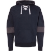 Custom Mens Sport Lace Colorblocked Fleece Hooded Sweatshirt Navy