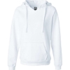 Custom Womens Sueded V-Neck Hooded Sweatshirt White